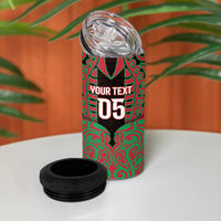 Custom Aotearoa Tuhoe 4 in 1 Can Cooler Tumbler Maori Pattern New Zealand DT05 - Polynesian Pride