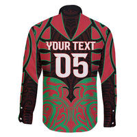 Custom Aotearoa Tuhoe Family Matching Off Shoulder Maxi Dress and Hawaiian Shirt Maori Pattern New Zealand - Polynesian Pride