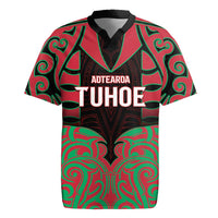 Custom Aotearoa Tuhoe Rugby Jersey Maori Pattern New Zealand - Polynesian Pride