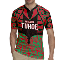 Custom Aotearoa Tuhoe Rugby Jersey Maori Pattern New Zealand - Polynesian Pride