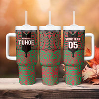 Custom Aotearoa Tuhoe Tumbler With Handle Maori Pattern New Zealand - Polynesian Pride