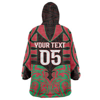 Custom Aotearoa Tuhoe Wearable Blanket Hoodie Maori Pattern New Zealand DT05 - Polynesian Pride