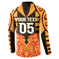 Custom Aotearoa Waikato Button Sweatshirt Maori Pattern New Zealand DT05 - Polynesian Pride