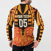 Custom Aotearoa Waikato Button Sweatshirt Maori Pattern New Zealand DT05 - Polynesian Pride