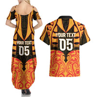 Custom Aotearoa Waikato Couples Matching Summer Maxi Dress and Hawaiian Shirt Maori Pattern New Zealand DT05 - Polynesian Pride