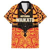Custom Aotearoa Waikato Hawaiian Shirt Maori Pattern New Zealand DT05 Orange - Polynesian Pride