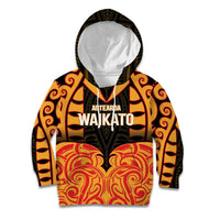 Custom Aotearoa Waikato Kid Hoodie Maori Pattern New Zealand - Polynesian Pride