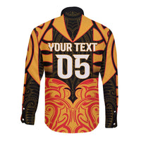 Custom Aotearoa Waikato Long Sleeve Button Shirt Maori Pattern New Zealand DT05 - Polynesian Pride