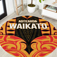 Aotearoa Waikato Round Carpet Maori Pattern New Zealand - Polynesian Pride