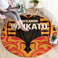 Aotearoa Waikato Round Carpet Maori Pattern New Zealand - Polynesian Pride