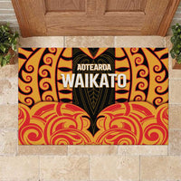 Aotearoa Waikato Rubber Doormat Maori Pattern New Zealand DT05 Orange - Polynesian Pride