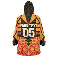 Custom Aotearoa Waikato Wearable Blanket Hoodie Maori Pattern New Zealand DT05 - Polynesian Pride