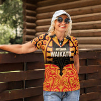 Custom Aotearoa Waikato Women Polo Shirt Maori Pattern New Zealand - Polynesian Pride