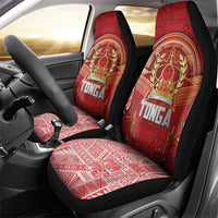 Tonga King's Birthday Car Seat Cover Gold Royal Crown Tribal Patterns
