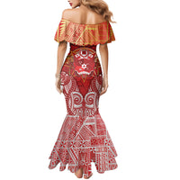 Tonga King's Birthday Mermaid Dress Gold Royal Crown Tribal Patterns DT05 - Polynesian Pride