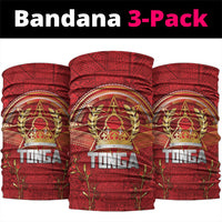 Tonga King's Birthday Neck Gaiter Gold Royal Crown Tribal Patterns