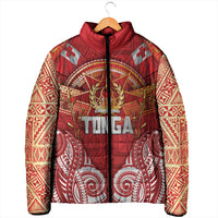 Tonga King's Birthday Padded Jacket Gold Royal Crown Tribal Patterns