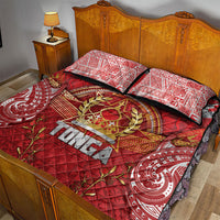 Tonga King's Birthday Quilt Bed Set Gold Royal Crown Tribal Patterns