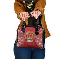 Tonga King's Birthday Shoulder Handbag Gold Royal Crown Tribal Patterns
