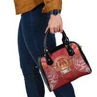 Tonga King's Birthday Shoulder Handbag Gold Royal Crown Tribal Patterns