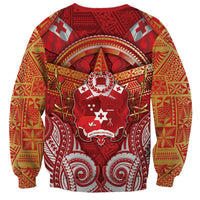 Tonga King's Birthday Sweatshirt Gold Royal Crown Tribal Patterns