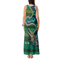 Personalised Solomon Islands Independence Day Tank Maxi Dress Crocodile Hibiscus Tribal Pattern DT05 - Polynesian Pride