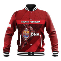 French Polynesia Is In My DNA Baseball Jacket DT05 Unisex Red - Polynesian Pride