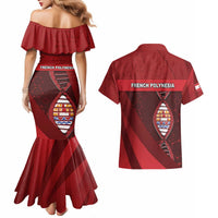 French Polynesia Is In My DNA Couples Matching Mermaid Dress and Hawaiian Shirt DT05 - Polynesian Pride