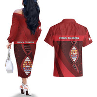 French Polynesia Is In My DNA Couples Matching Off The Shoulder Long Sleeve Dress and Hawaiian Shirt DT05 - Polynesian Pride