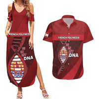 French Polynesia Is In My DNA Couples Matching Summer Maxi Dress and Hawaiian Shirt DT05 Red - Polynesian Pride
