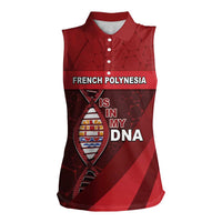 French Polynesia Is In My DNA Women Sleeveless Polo Shirt DT05 Female Red - Polynesian Pride