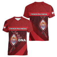 French Polynesia Is In My DNA Women V-Neck T-Shirt - Polynesian Pride