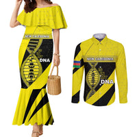 New Caledonia Is In My DNA Couples Matching Mermaid Dress and Long Sleeve Button Shirt - Polynesian Pride