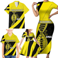 New Caledonia Is In My DNA Family Matching Short Sleeve Bodycon Dress and Hawaiian Shirt - Polynesian Pride