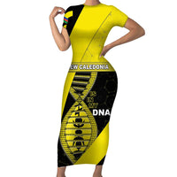 New Caledonia Is In My DNA Short Sleeve Bodycon Dress - Polynesian Pride