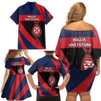 Wallis And Futuna Is In My DNA Family Matching Off Shoulder Short Dress and Hawaiian Shirt - Polynesian Pride