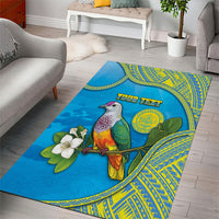 Personalised Palau Biib Bird Area Rug Rur Flower And Rock Islands Patterns
