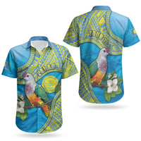 Personalised Palau Biib Bird Couples Matching Tank Maxi Dress and Hawaiian Shirt Rur Flower And Rock Islands Patterns DT05 - Polynesian Pride