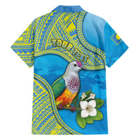 Personalised Palau Biib Bird Hawaiian Shirt Rur Flower And Rock Islands Patterns