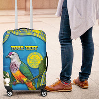 Personalised Palau Biib Bird Luggage Cover Rur Flower And Rock Islands Patterns