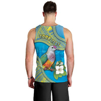 Personalised Palau Biib Bird Men Tank Top Rur Flower And Rock Islands Patterns