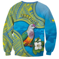 Personalised Palau Biib Bird Sweatshirt Rur Flower And Rock Islands Patterns
