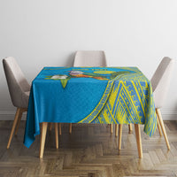 Personalised Palau Biib Bird Tablecloth Rur Flower And Rock Islands Patterns