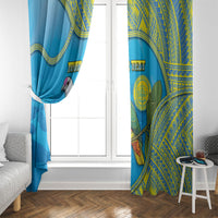 Personalised Palau Biib Bird Window Curtain Rur Flower And Rock Islands Patterns