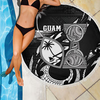Guam Liberation Day Beach Blanket Black White Latte Stone Tribal Patterns