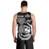 Personalised Guam Liberation Day Men Tank Top Black White Latte Stone Tribal Patterns