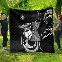Guam Liberation Day Quilt Black White Latte Stone Tribal Patterns