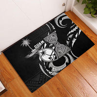 Guam Liberation Day Rubber Doormat Black White Latte Stone Tribal Patterns