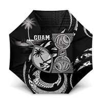 Guam Liberation Day Umbrella Black White Latte Stone Tribal Patterns