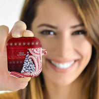 American Samoa Christmas AirPods Case Seashell Xmas Tree Tribal Waves DT05 - Polynesian Pride